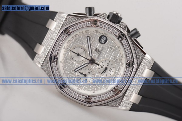 Audemars Piguet Royal Oak Offshore Perfect Replica Chrono Watch Steel/Diamonds 26170st.oo.d101cr.18DD - Click Image to Close